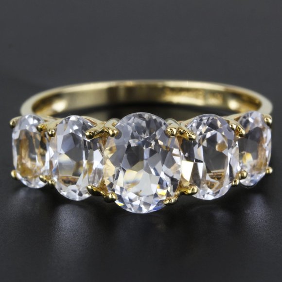 10K Yellow Gold 5-CZ Ring by Sanak